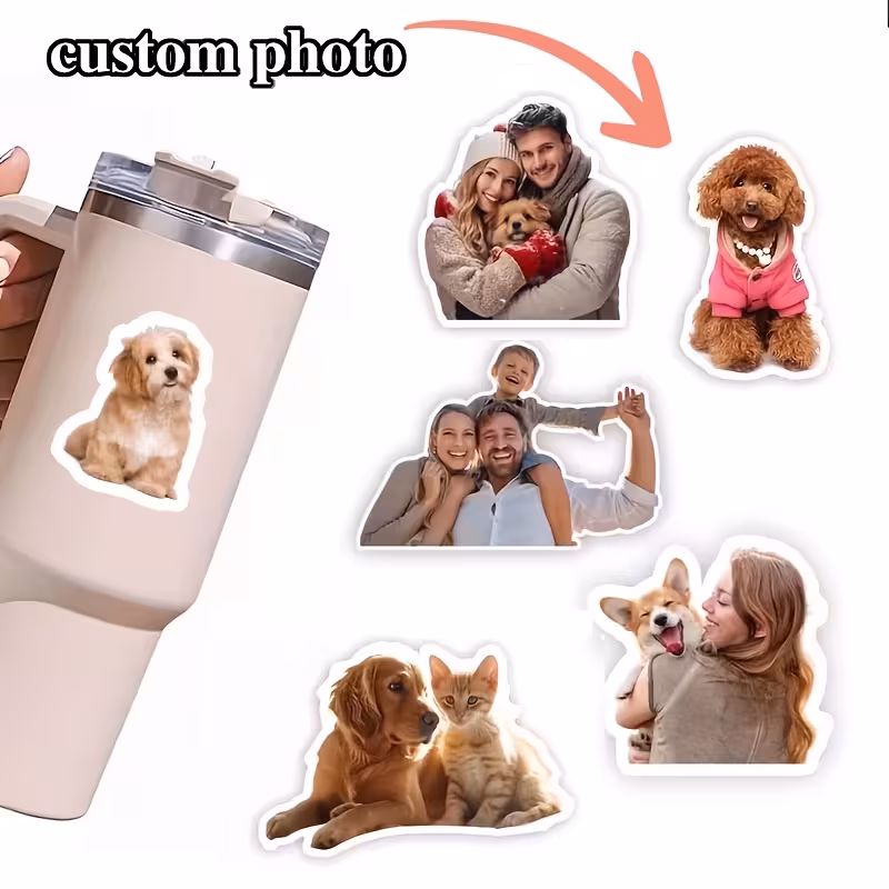 Custom photo die-cut stickers